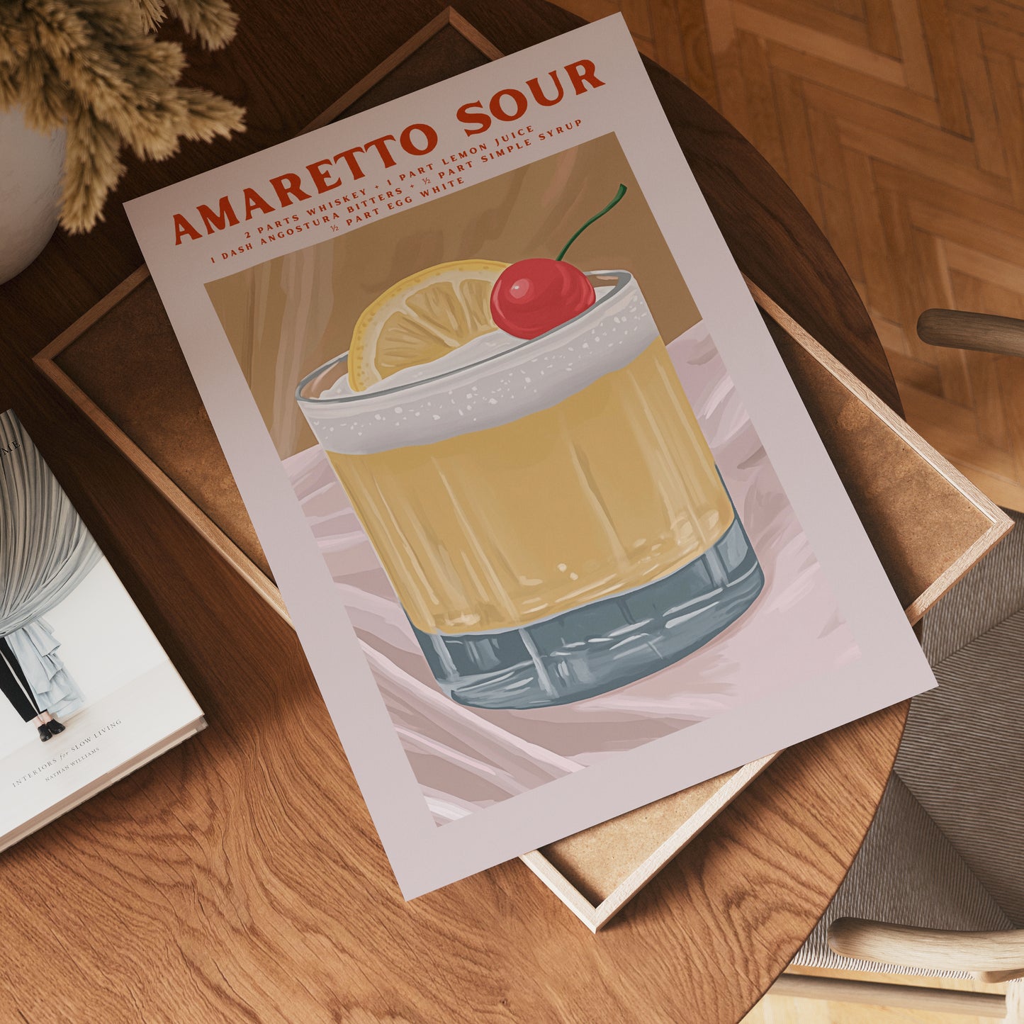 Amaretto Sour Cocktail Poster