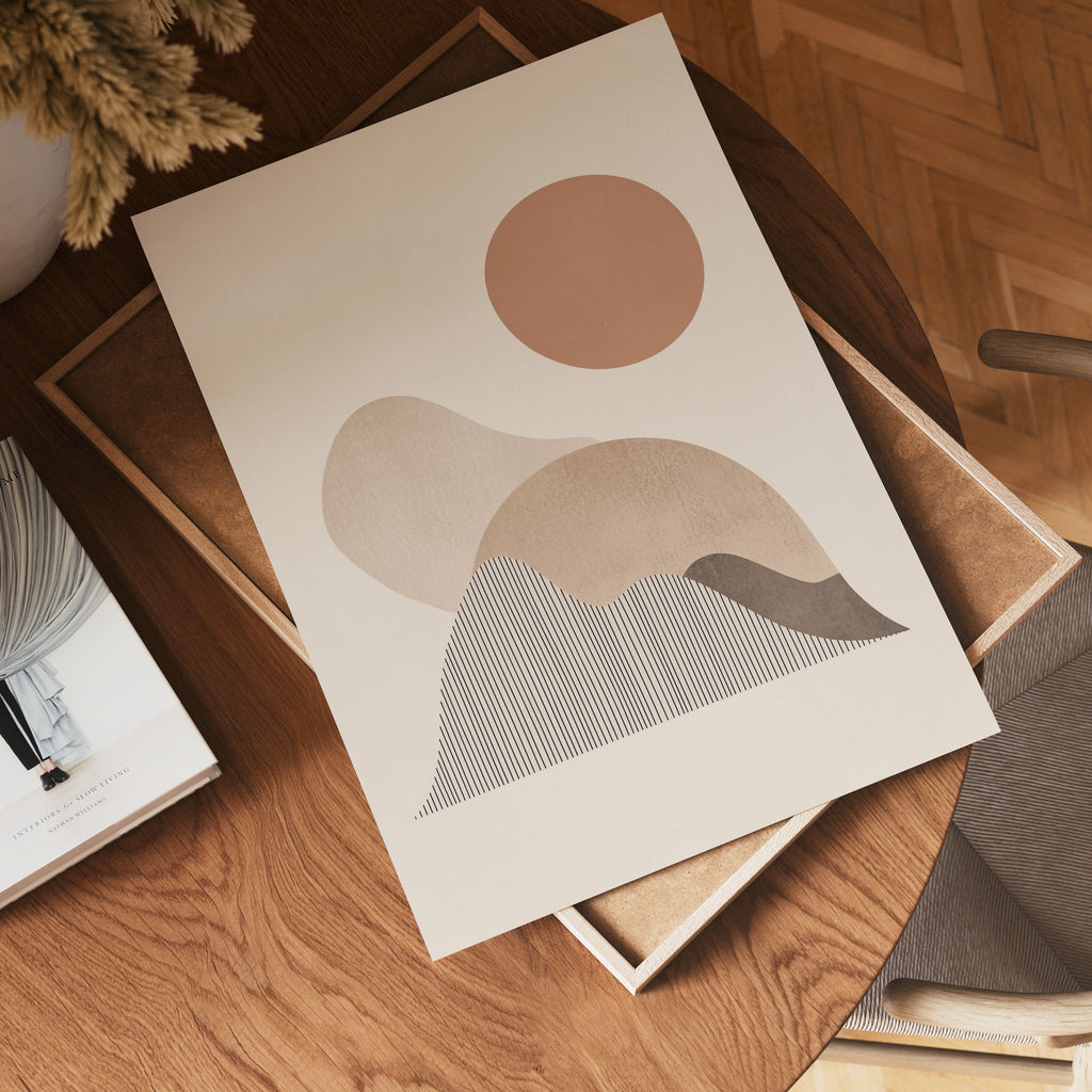 Terracotta Sun Horizon Poster