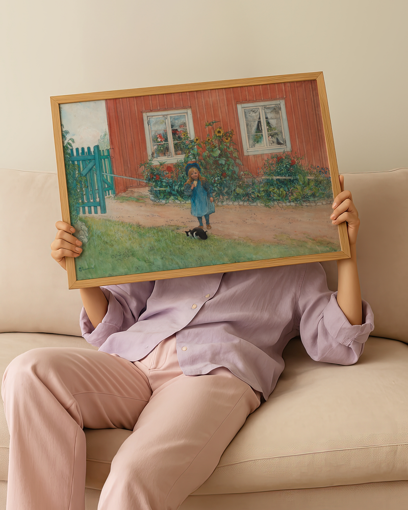 Carl Larsson Brita, en katt och en smörgås 1898 Poster