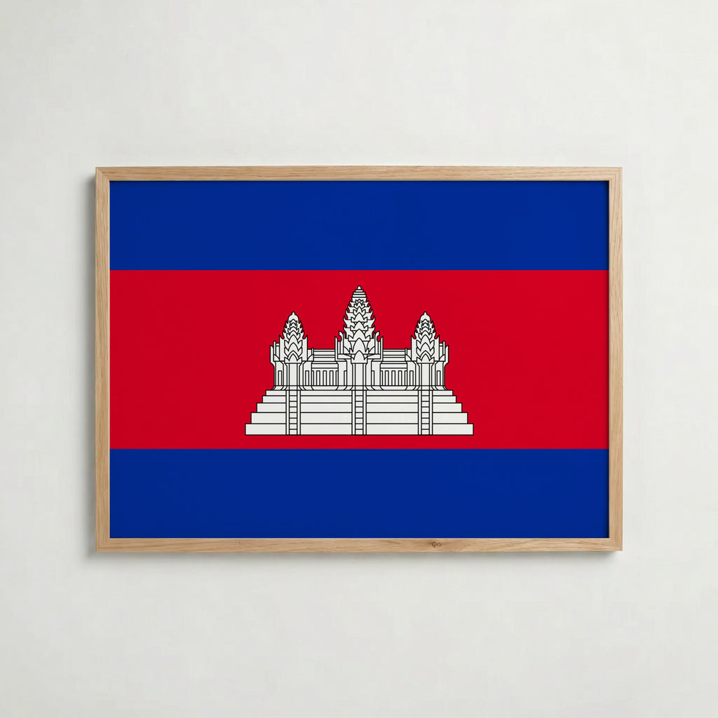 Cambodia National Flag Poster – poster väggdekoration inredning – Affischer hos Bozetto