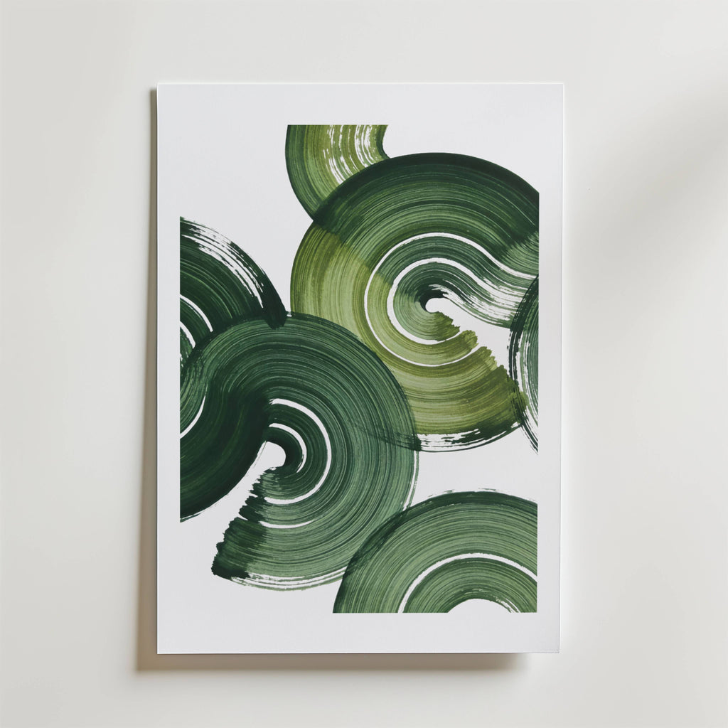 Bundle 2-pack Verdant Motion Duo – posters konstvägg väggdekoration – Affischset hos Bozetto