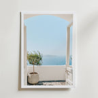 Santorini Balcony Calm Poster