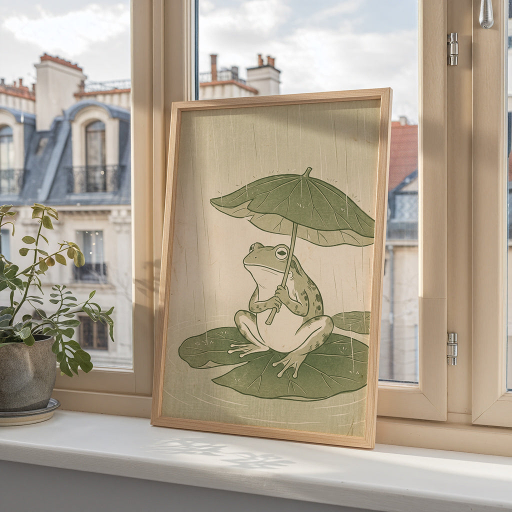 Frog in the Rain Poster – i rum 1