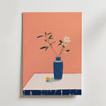Blue Vase Still Life Poster