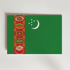 Turkmenistan National Flag Poster affisch – poster till väggdekoration – köp online hos Bozetto