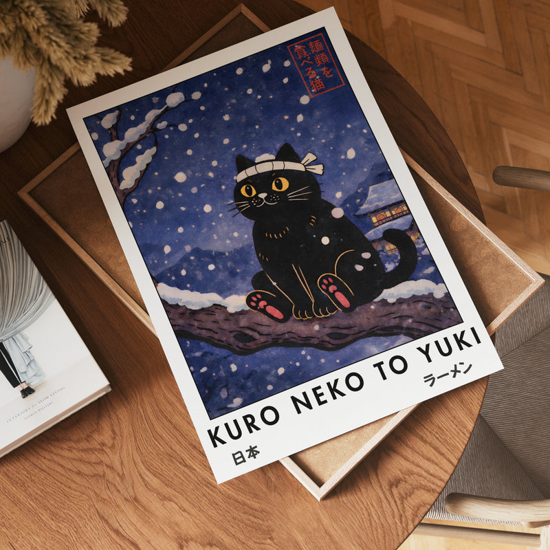 Kuro Neko to Yuki Cat Poster