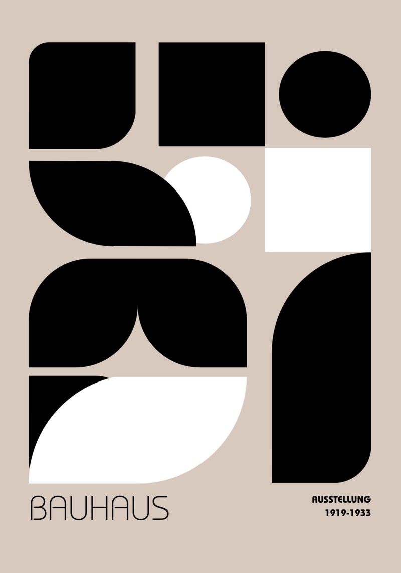 Bauhaus Geometric Blocks Poster