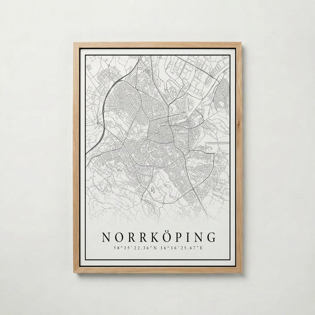 Norrköping Karta Poster