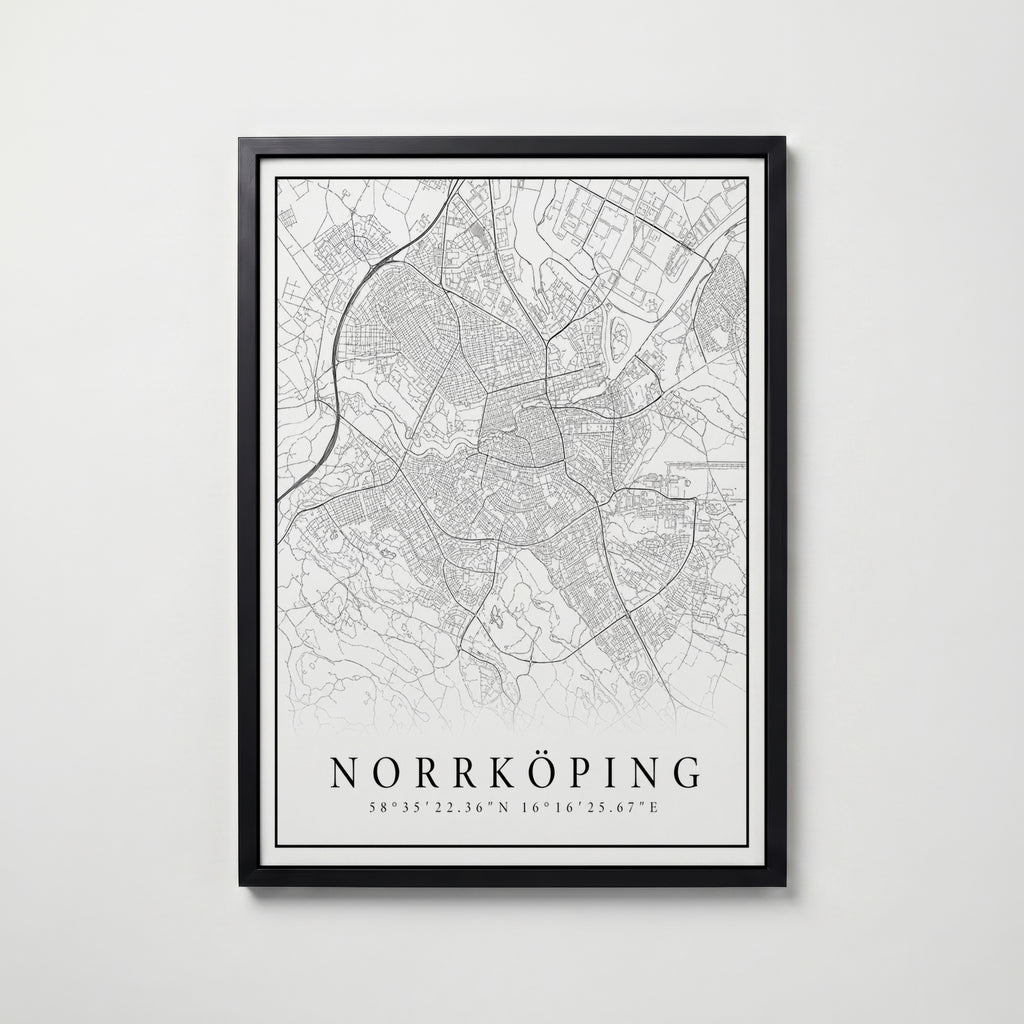 Norrköping Karta Poster