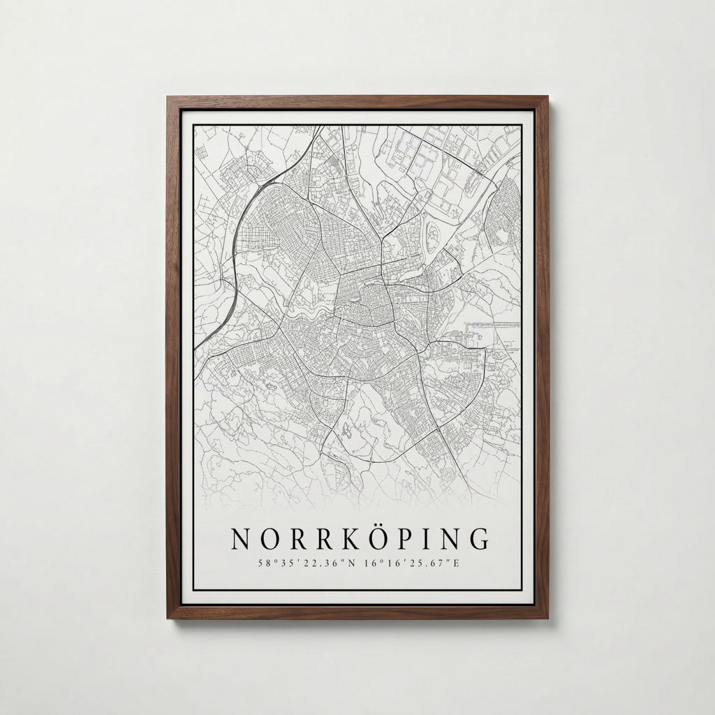 Norrköping Karta Poster