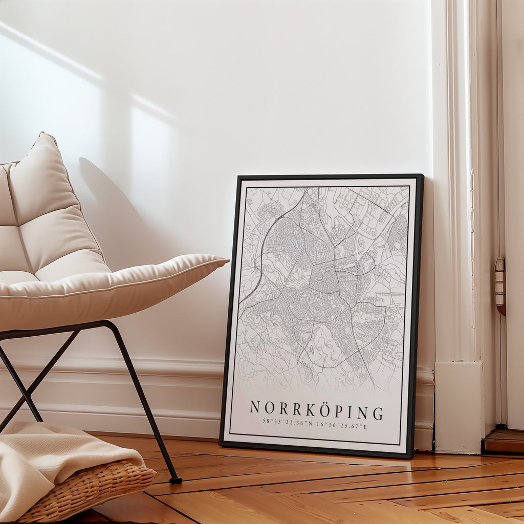Norrköping Karta Poster