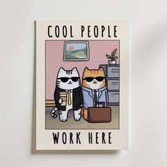 Office Cool Cats Poster