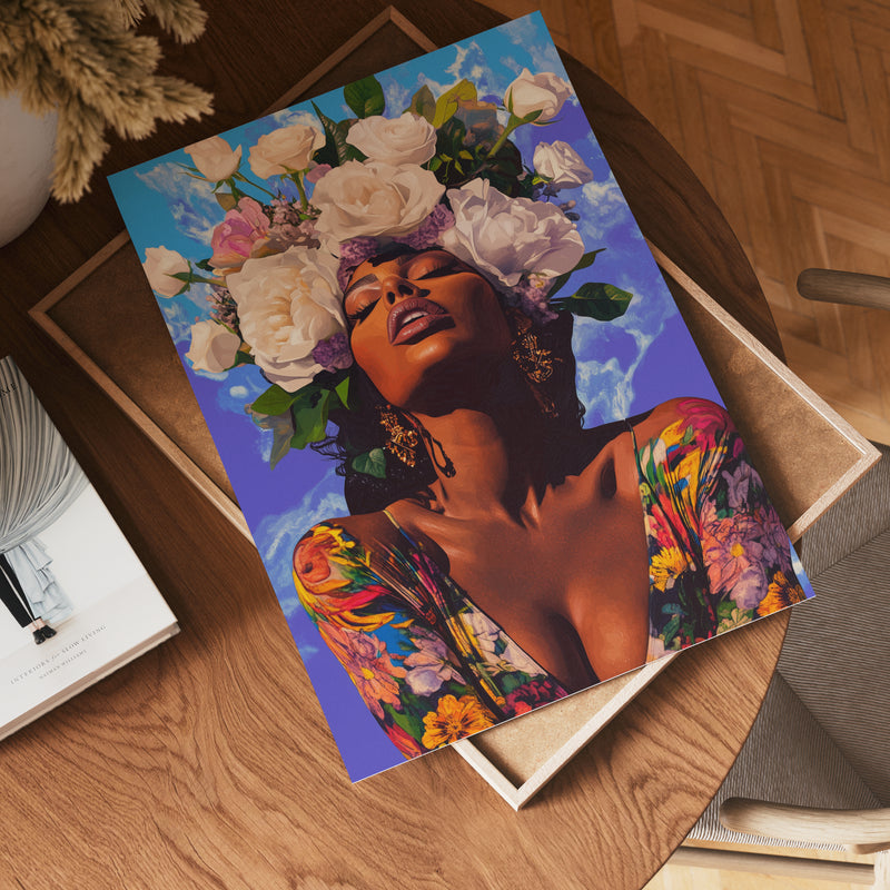 Floral Crown Portrait Poster