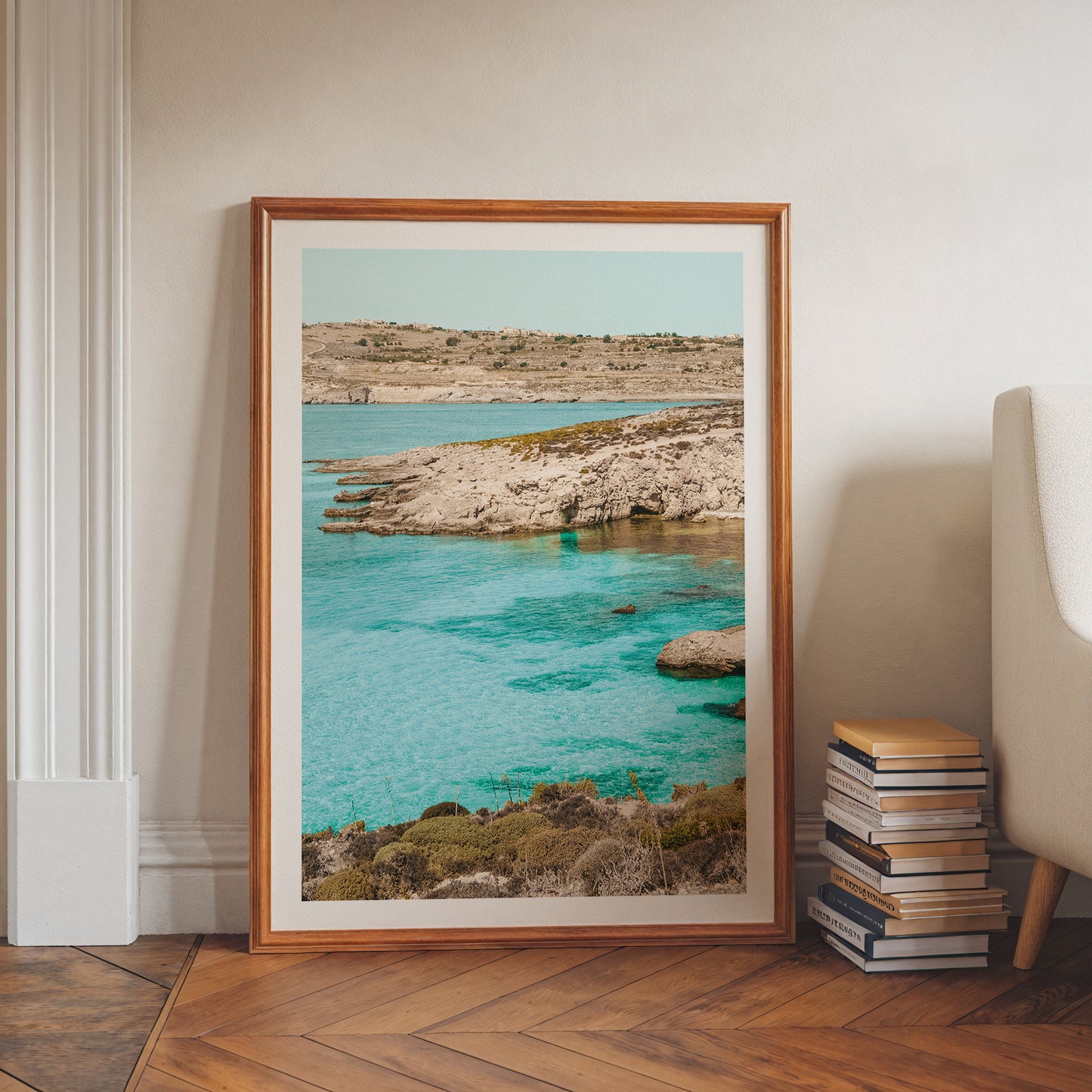 Turquoise Coastal View Poster