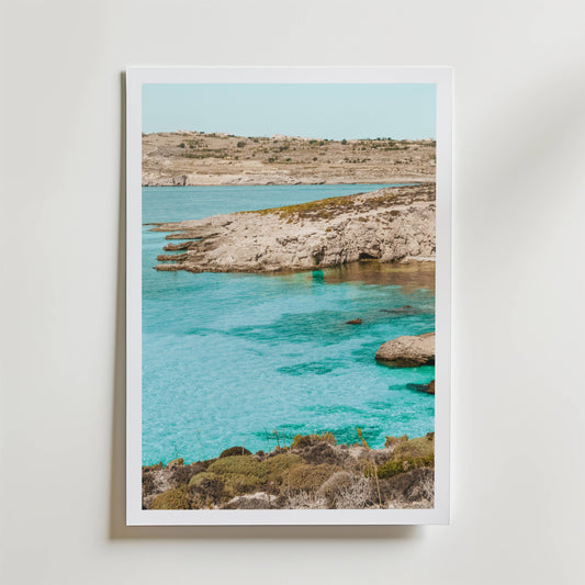 Turquoise Coastal View Poster