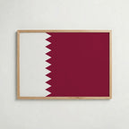 Qatar National Flag Poster – poster väggdekoration inredning – Affischer hos Bozetto