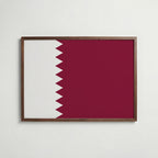 Qatar National Flag Poster poster – väggdekoration för hemmet – köp hos Bozetto