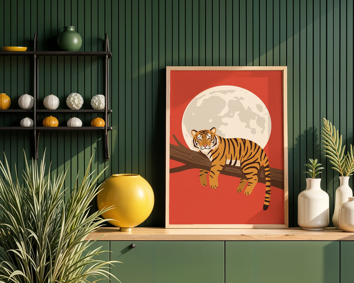 Lazy Tiger Poster – i rum 1