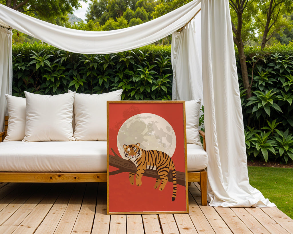 Lazy Tiger Poster – i rum 2