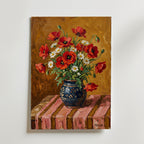 Vallmo Stilleben Poster – canvas utan passepartout