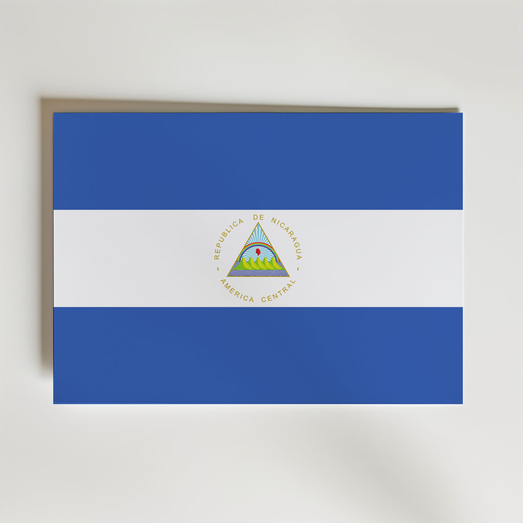 Nicaragua National Flag Poster affisch – poster till väggdekoration – köp online hos Bozetto