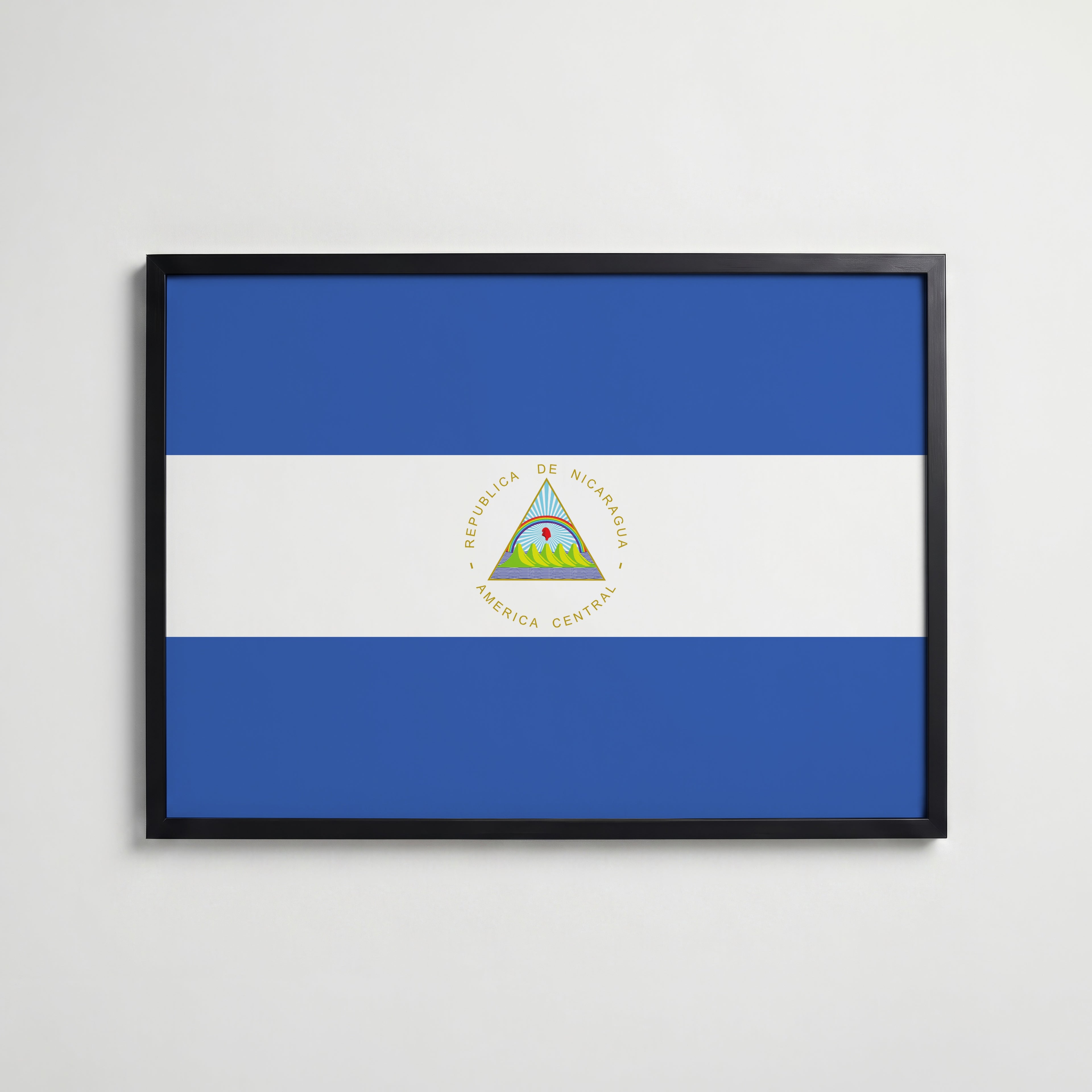 Nicaragua National Flag Poster affisch – köp poster online – Bozetto väggdekoration