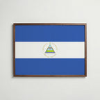 Nicaragua National Flag Poster poster – väggdekoration för hemmet – köp hos Bozetto