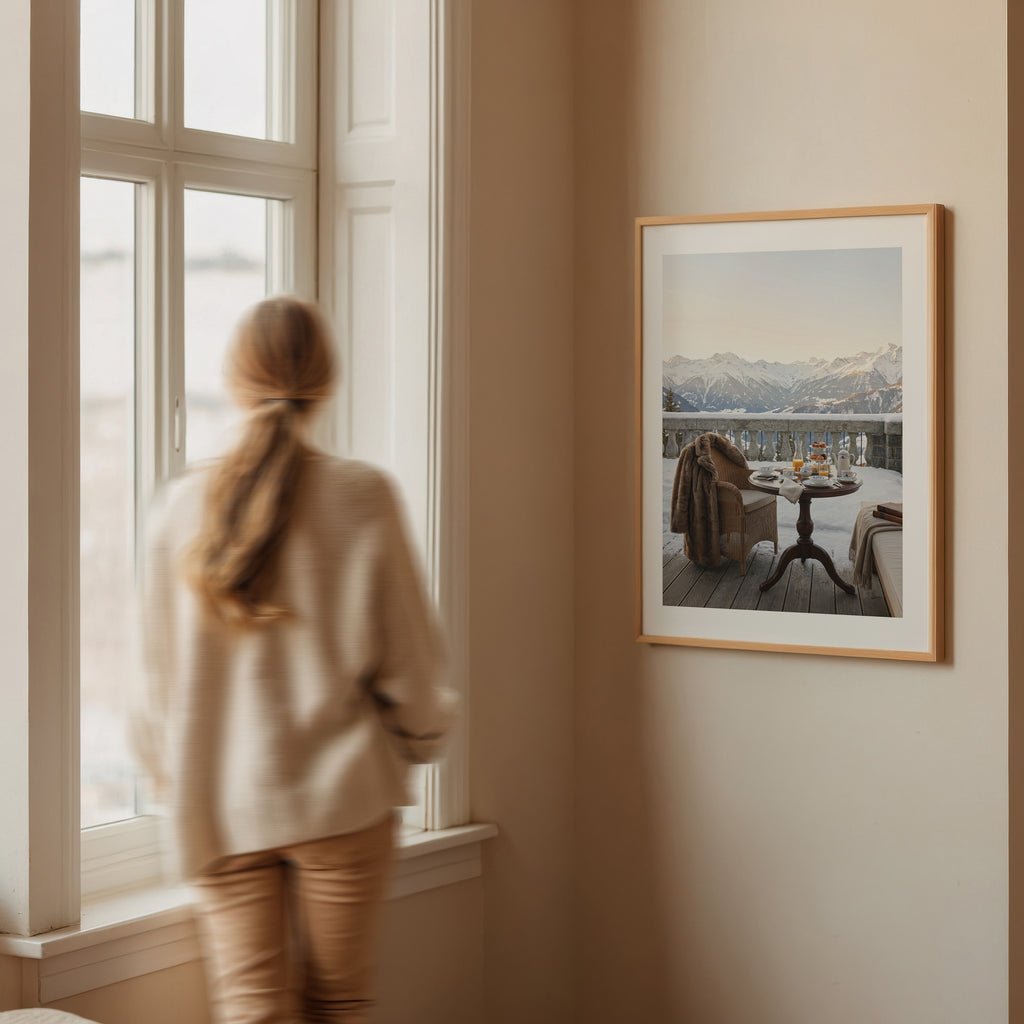 Alpine Morning Indulgence Poster – poster väggdekoration inredning – Affischer hos Bozetto