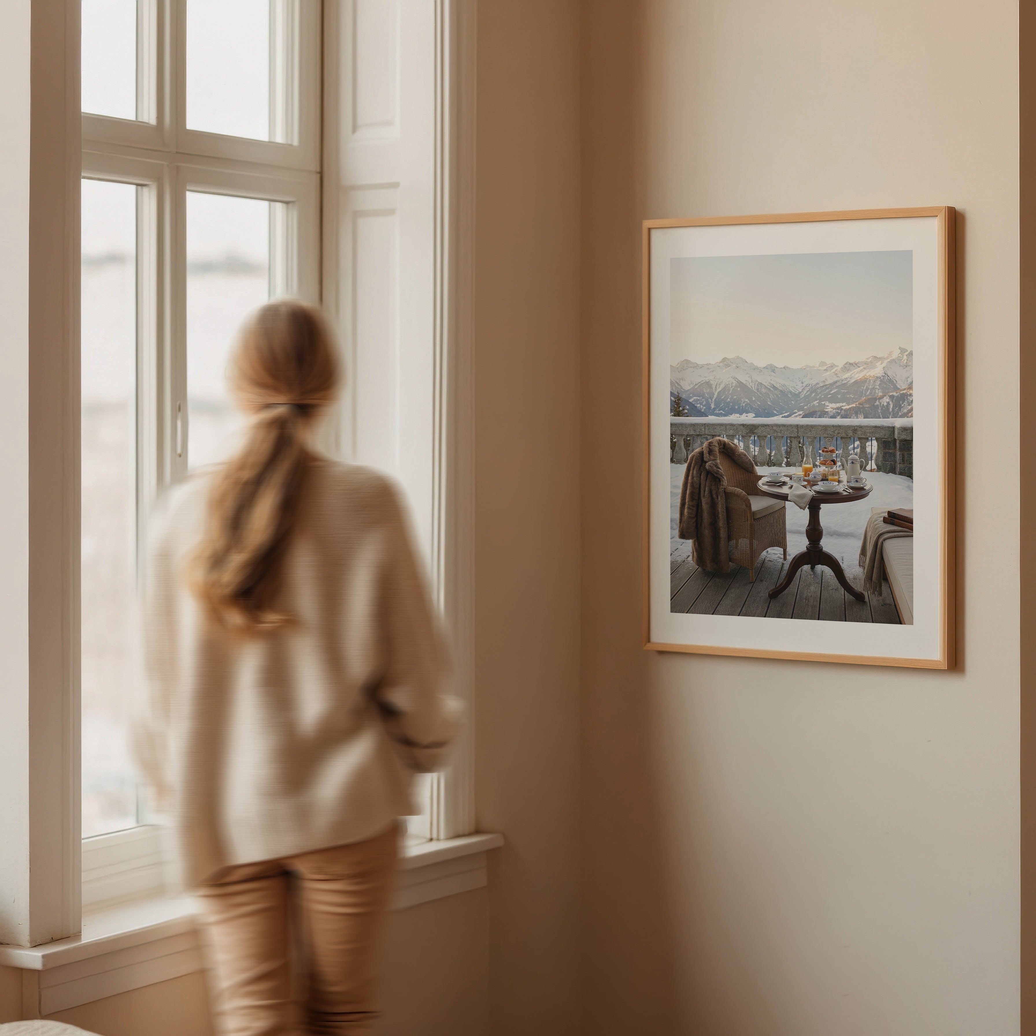 Alpine Morning Indulgence Poster – poster väggdekoration inredning – Affischer hos Bozetto