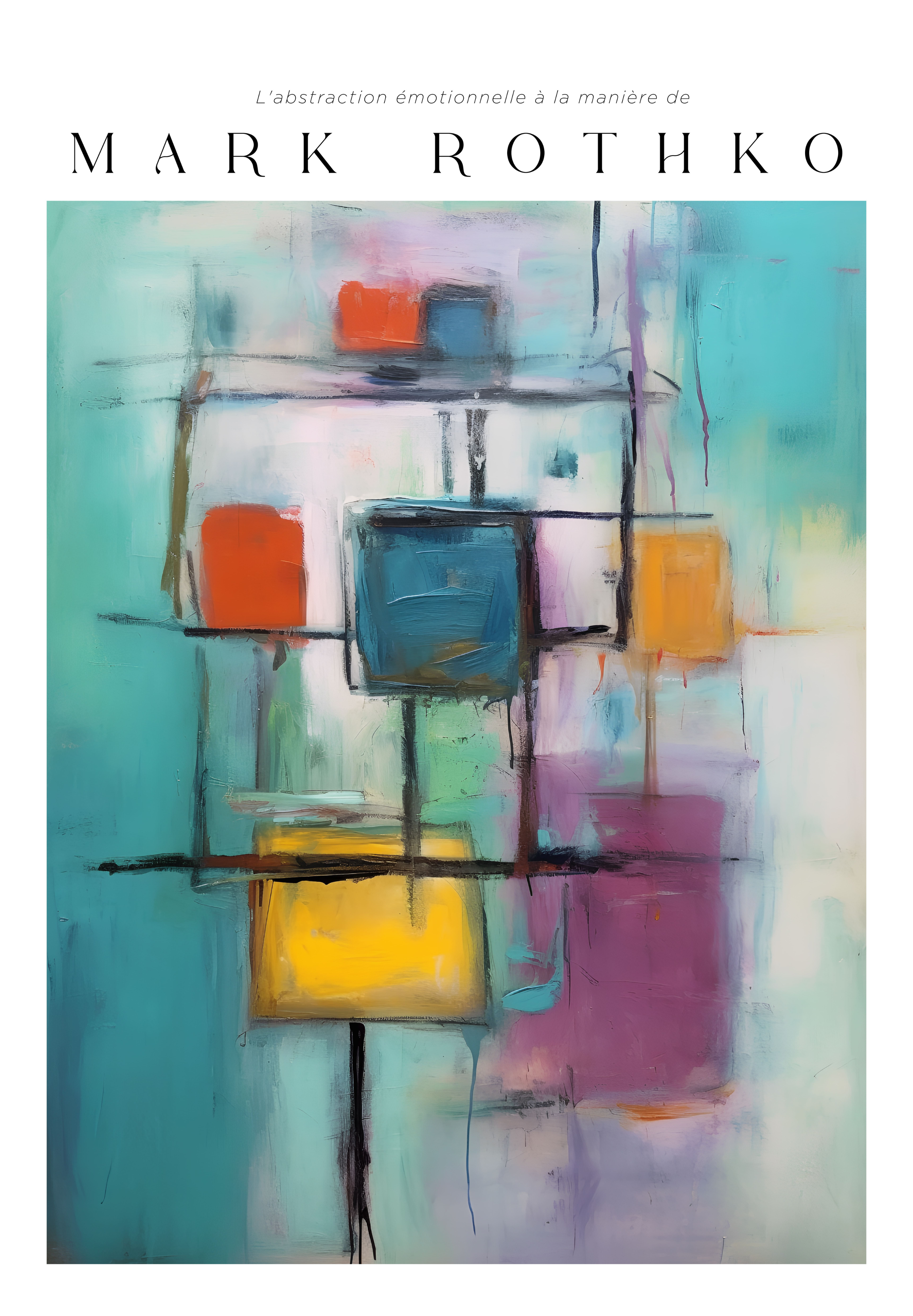 Vibrant Constructs Mark Rothko Poster