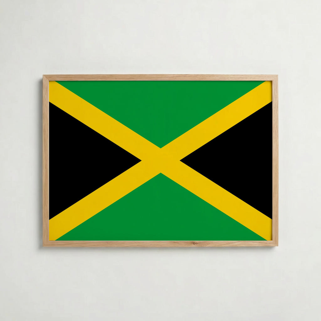 Jamaica National Flag Poster – poster väggdekoration inredning – Affischer hos Bozetto