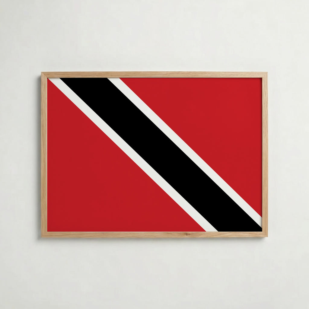 Trinidad and Tobago National Flag Poster – poster väggdekoration inredning – Affischer hos Bozetto