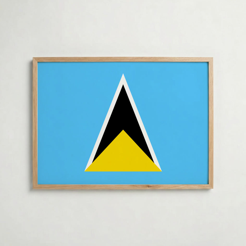 Saint Lucia National Flag Poster – poster väggdekoration inredning – Affischer hos Bozetto