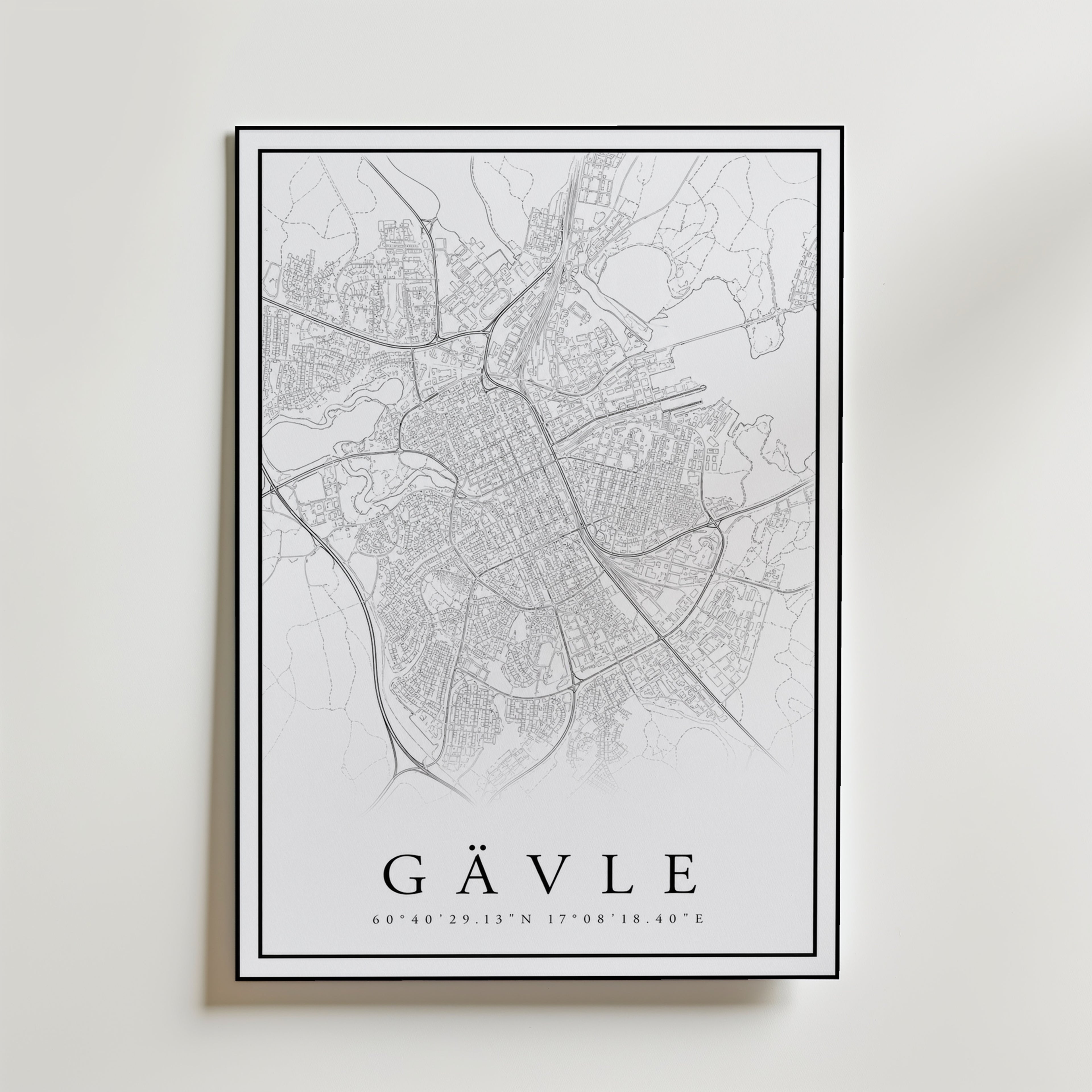 Gävle Karta Poster