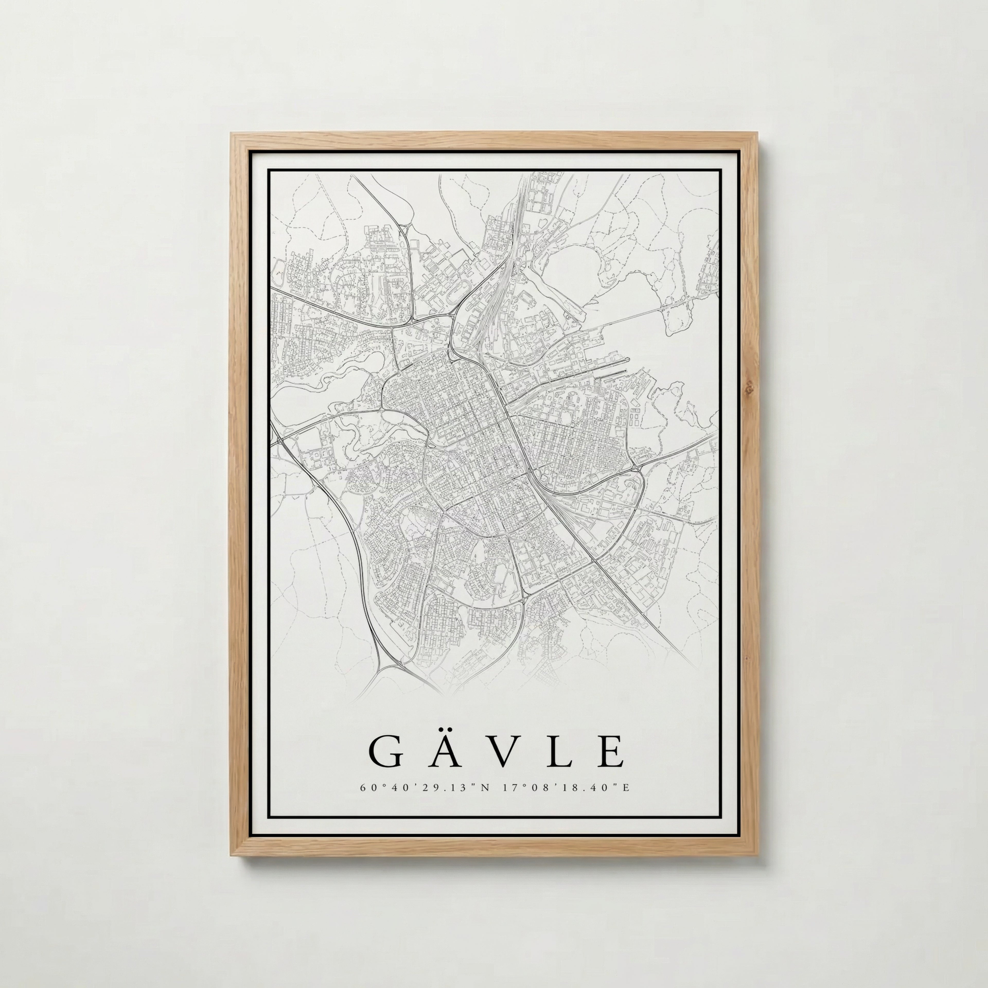 Gävle Karta Poster