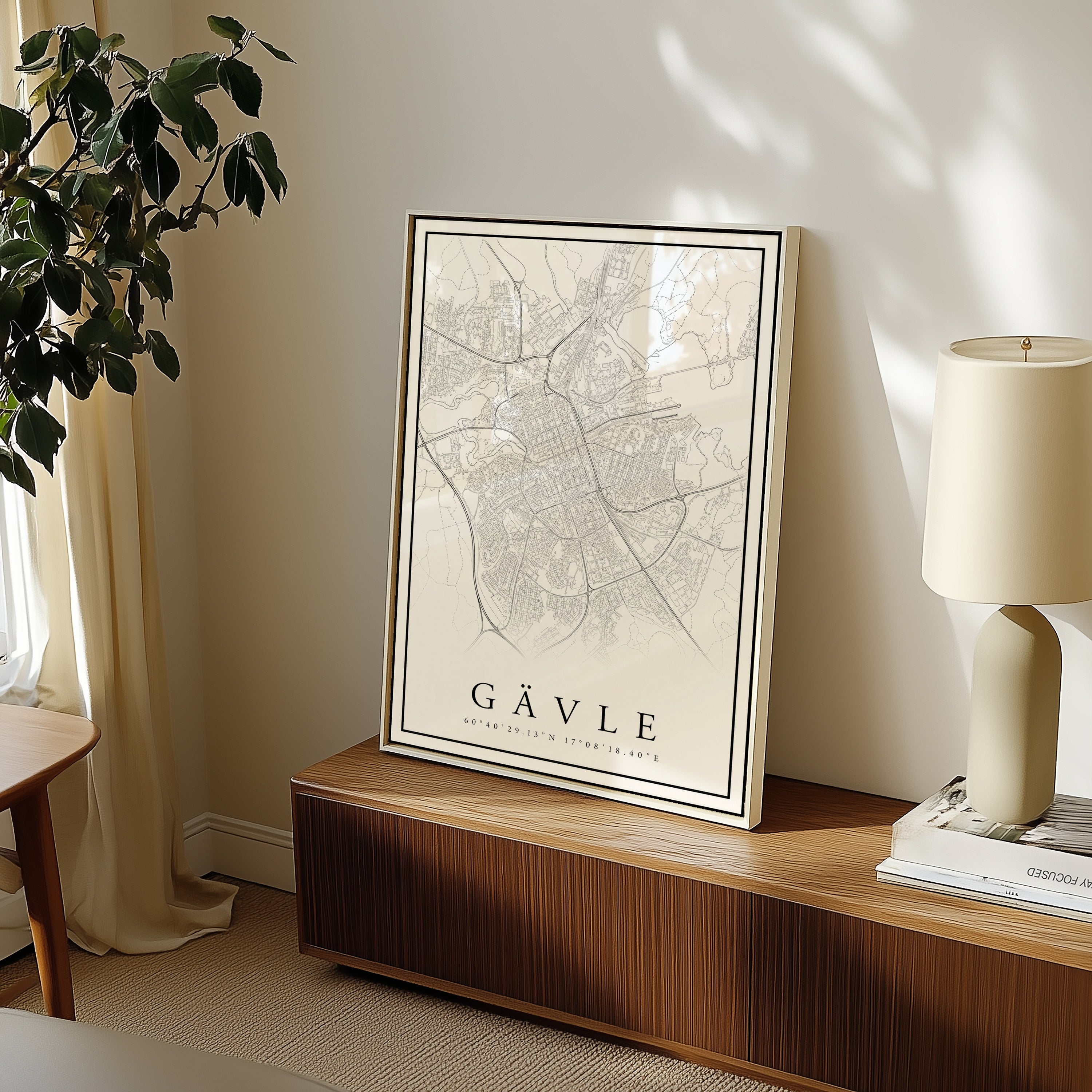 Gävle Karta Poster