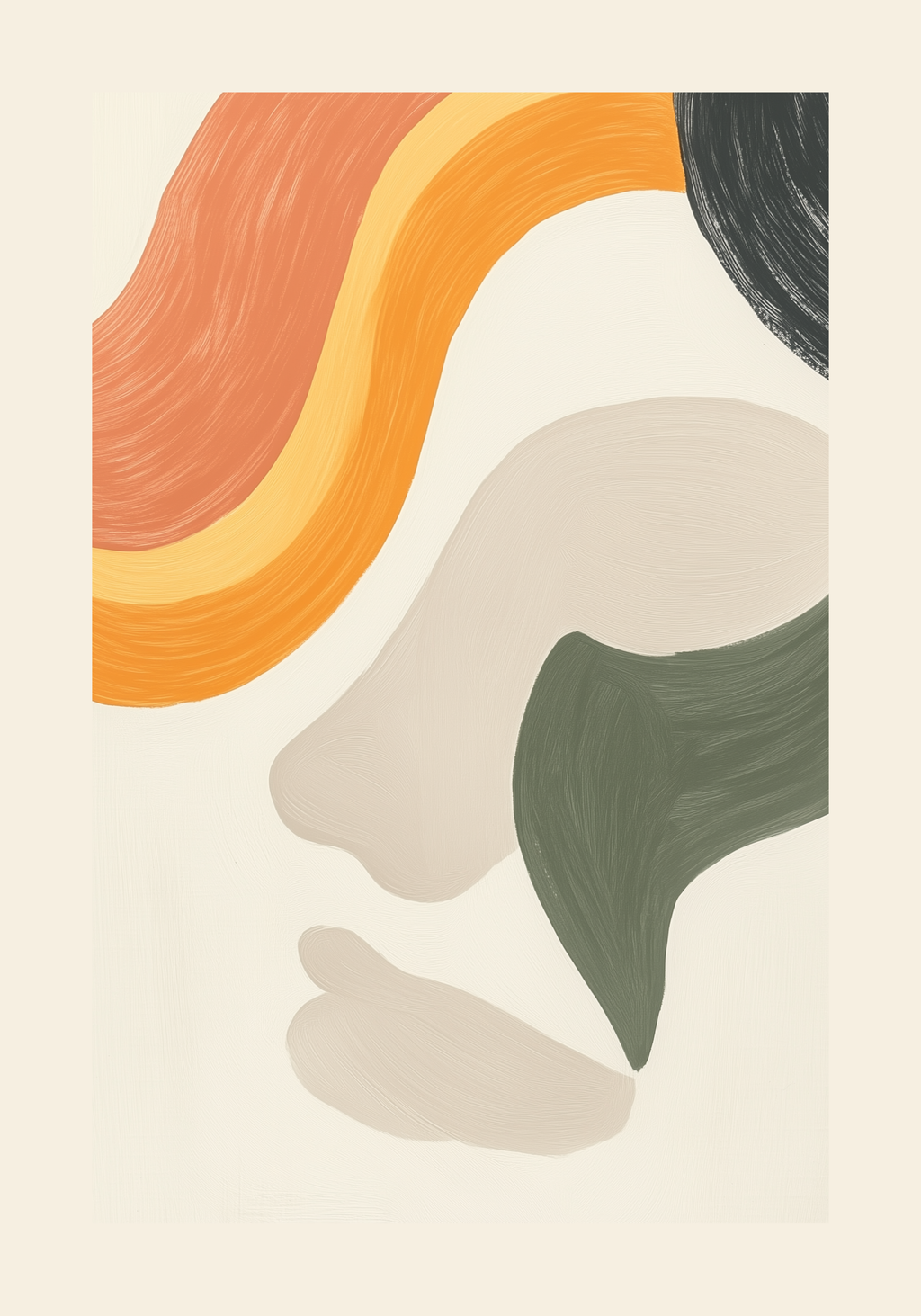 Abstract Face Poster