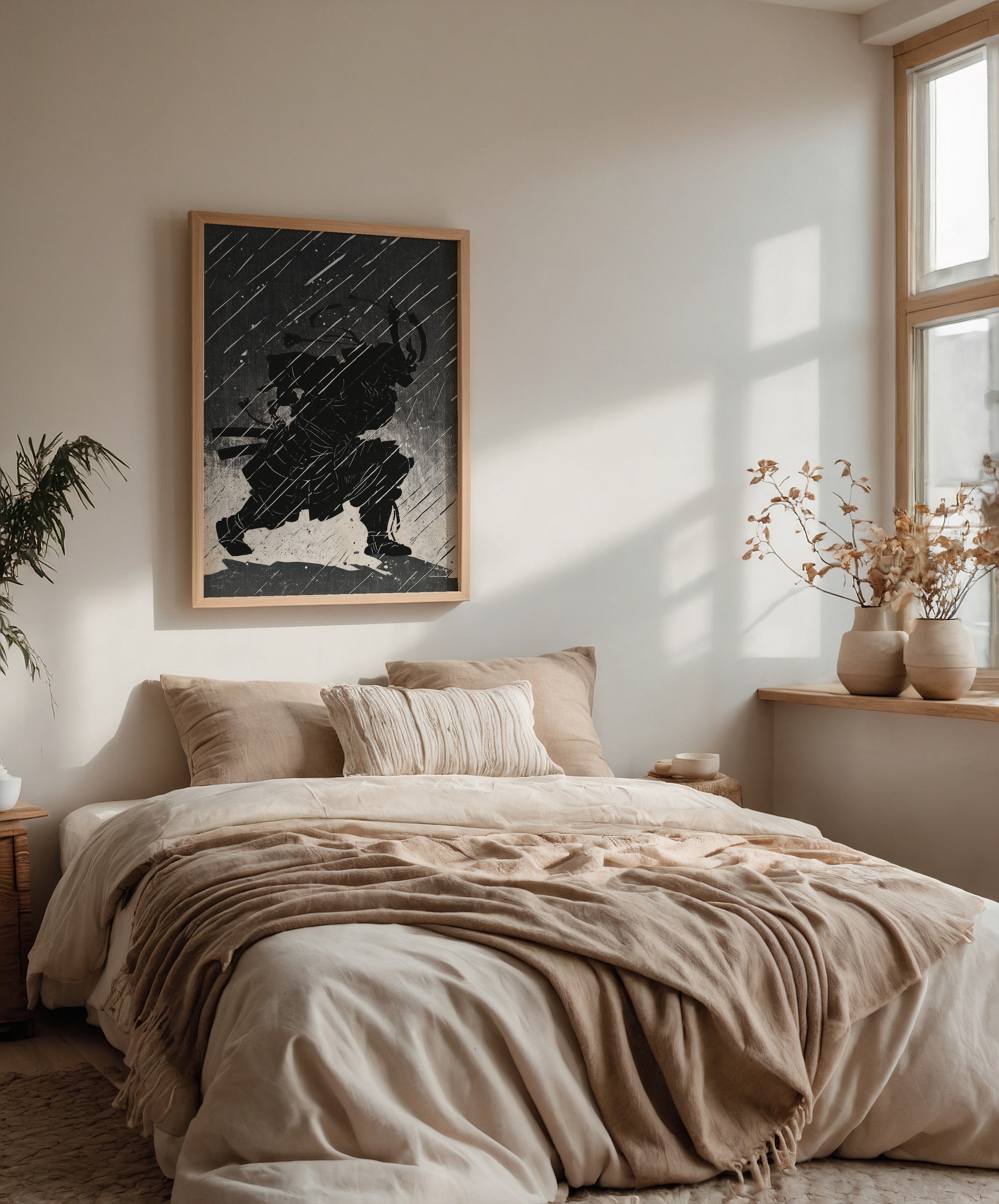 Shadow Samurai Poster – poster väggdekoration inredning – Affischer hos Bozetto