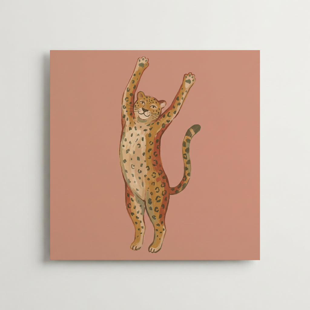 Stretching Leopard Poster – produktbild