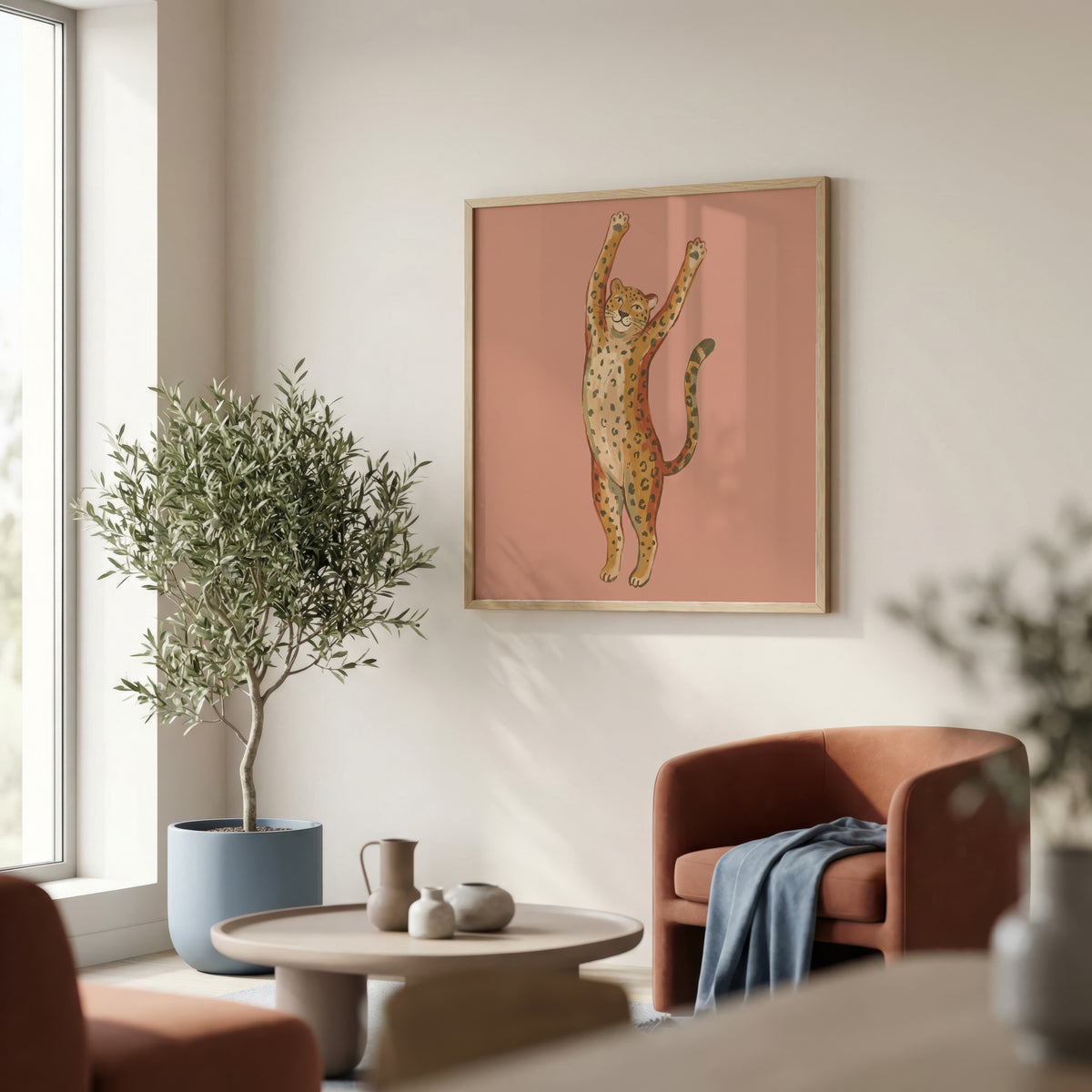 Stretching Leopard Poster – i rum 4
