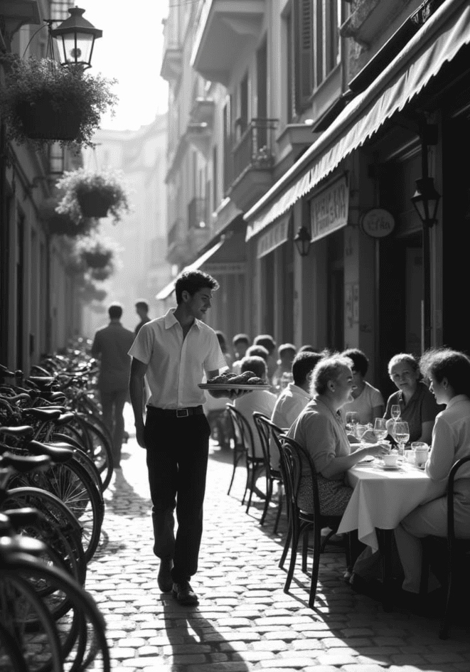 Charming Street Café Poster