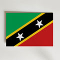 Saint Kitts and Nevis National Flag Poster – modern konst och stilren konsttryck för hemmet hos Bozetto