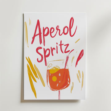 Bozetto Retro Aperol Poster visar en röd 