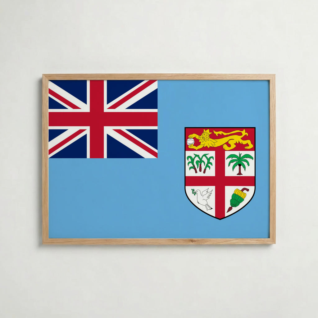 Fiji National Flag Poster – poster väggdekoration inredning – Affischer hos Bozetto