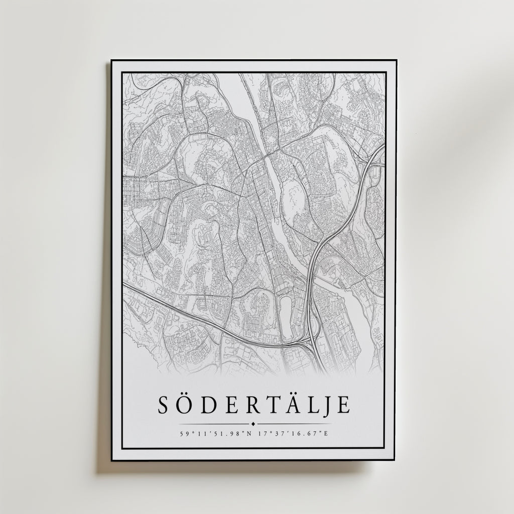 Södertälje Karta Poster