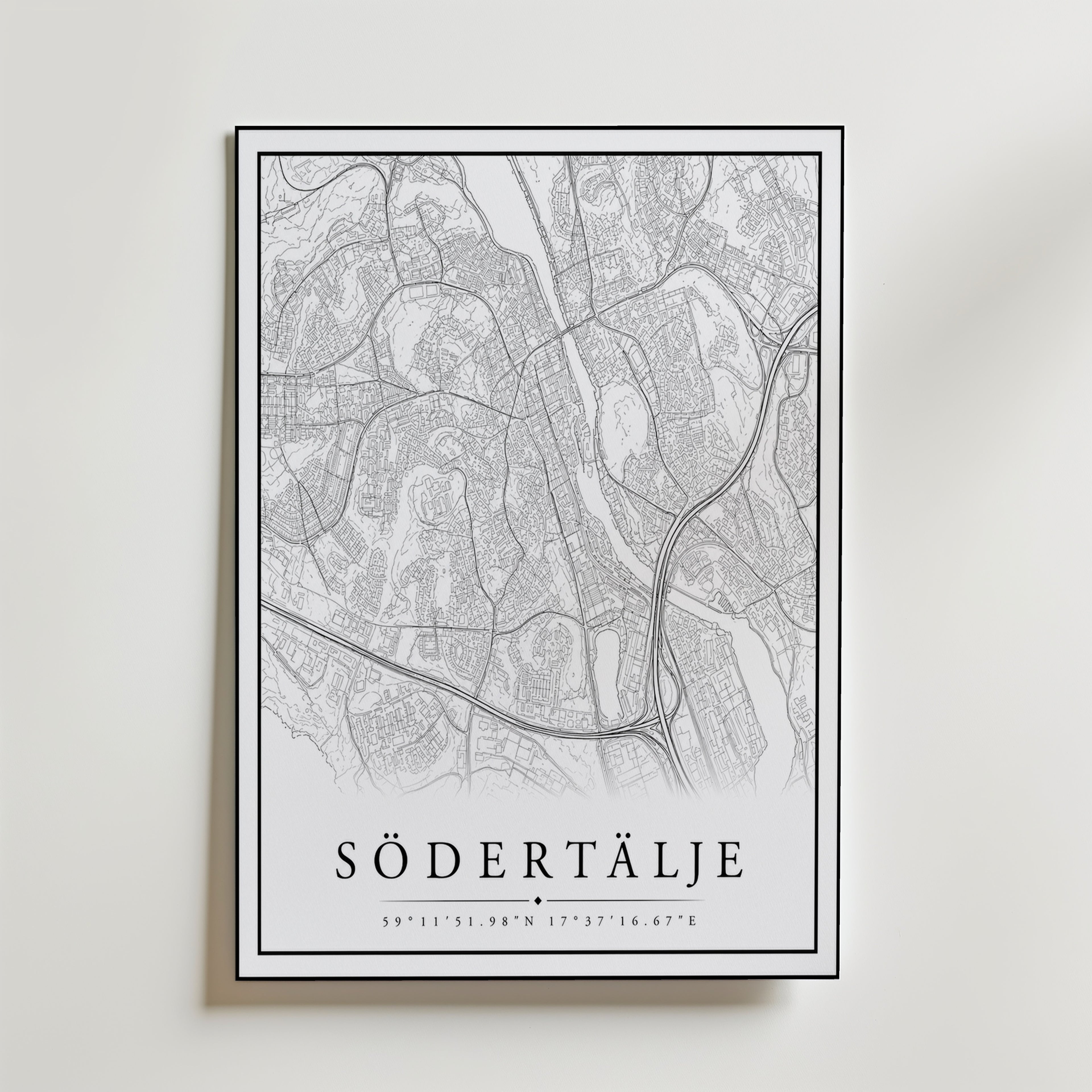 Södertälje Karta Poster