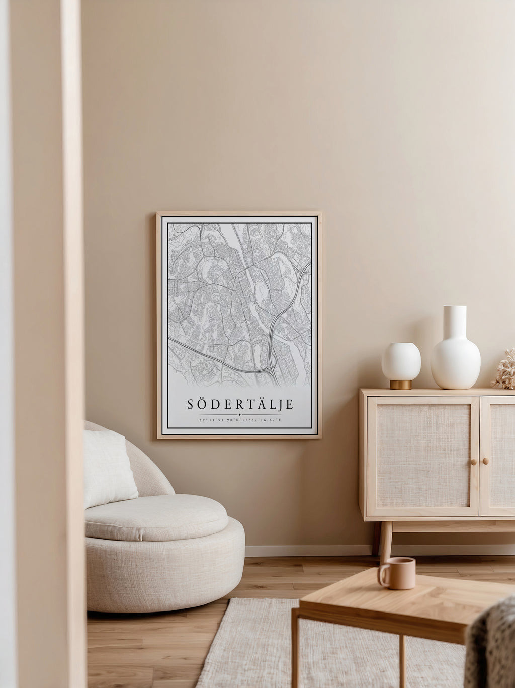 Södertälje Karta Poster