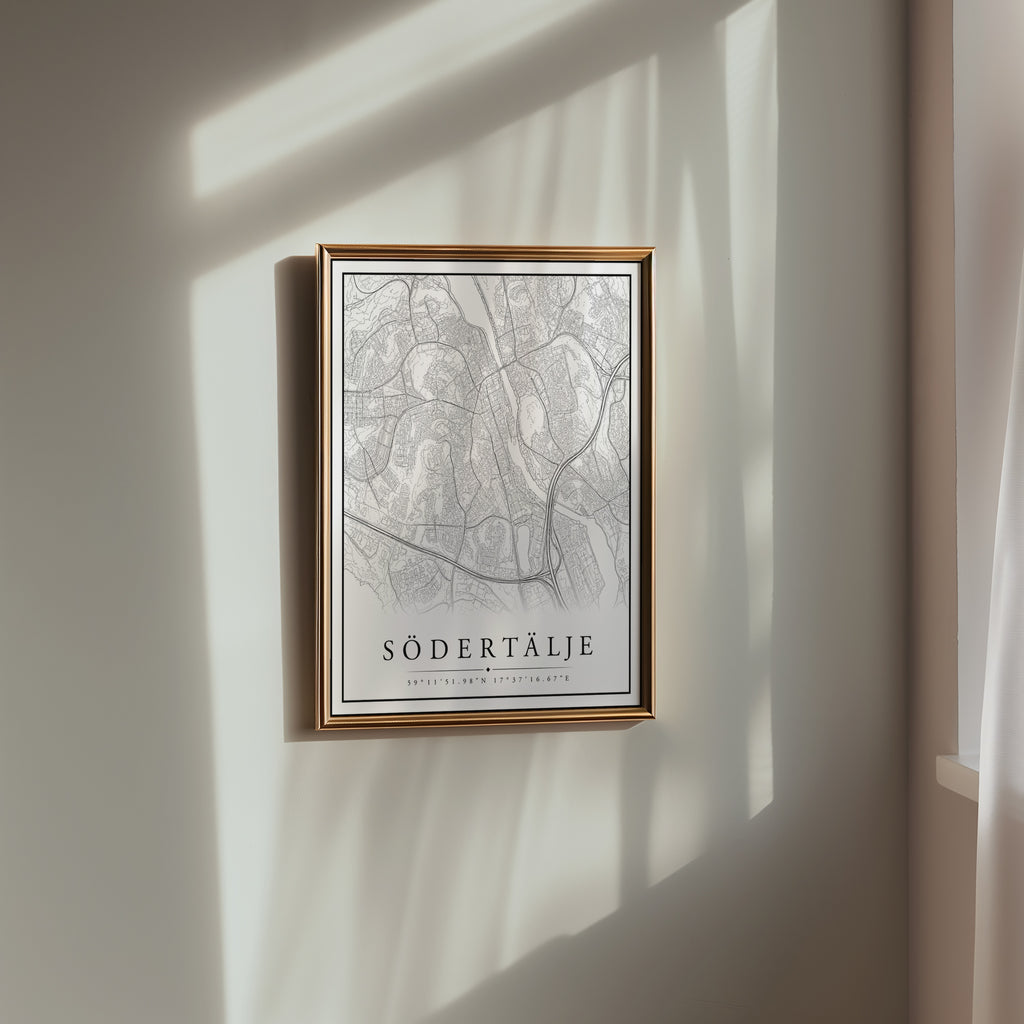 Södertälje Karta Poster