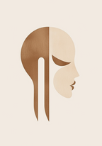 Abstract Side Portrait Poster