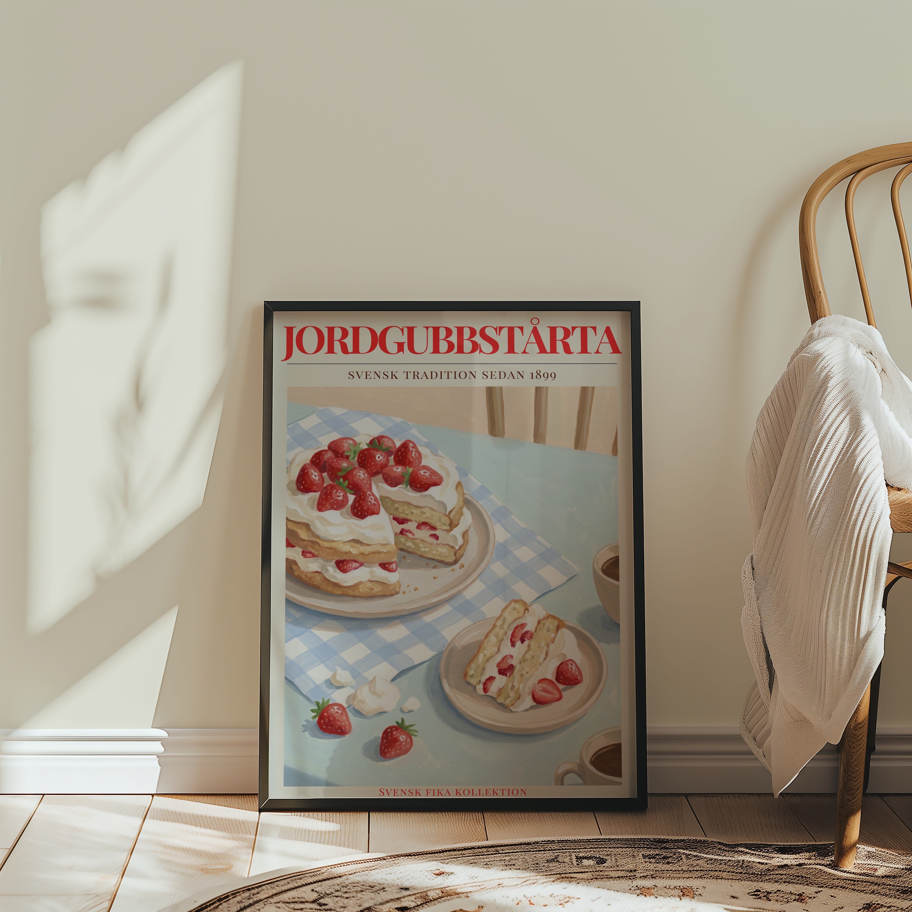 Jordgubbstårta Poster poster – väggdekoration för hemmet – köp hos Bozetto